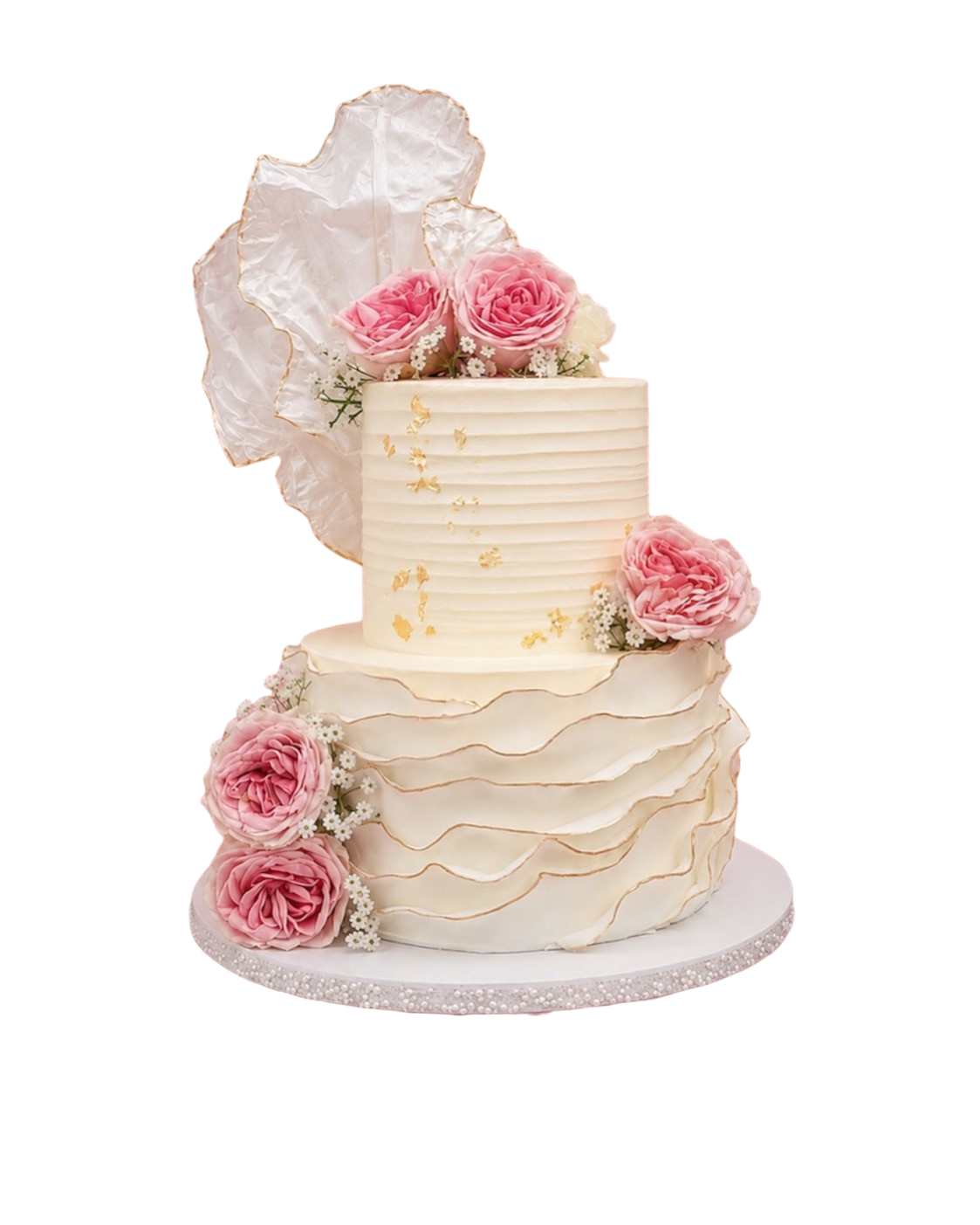 Wedding Cake pink roses